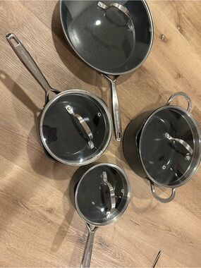 Black Nonstick Cookware Set with Lids - Cookware